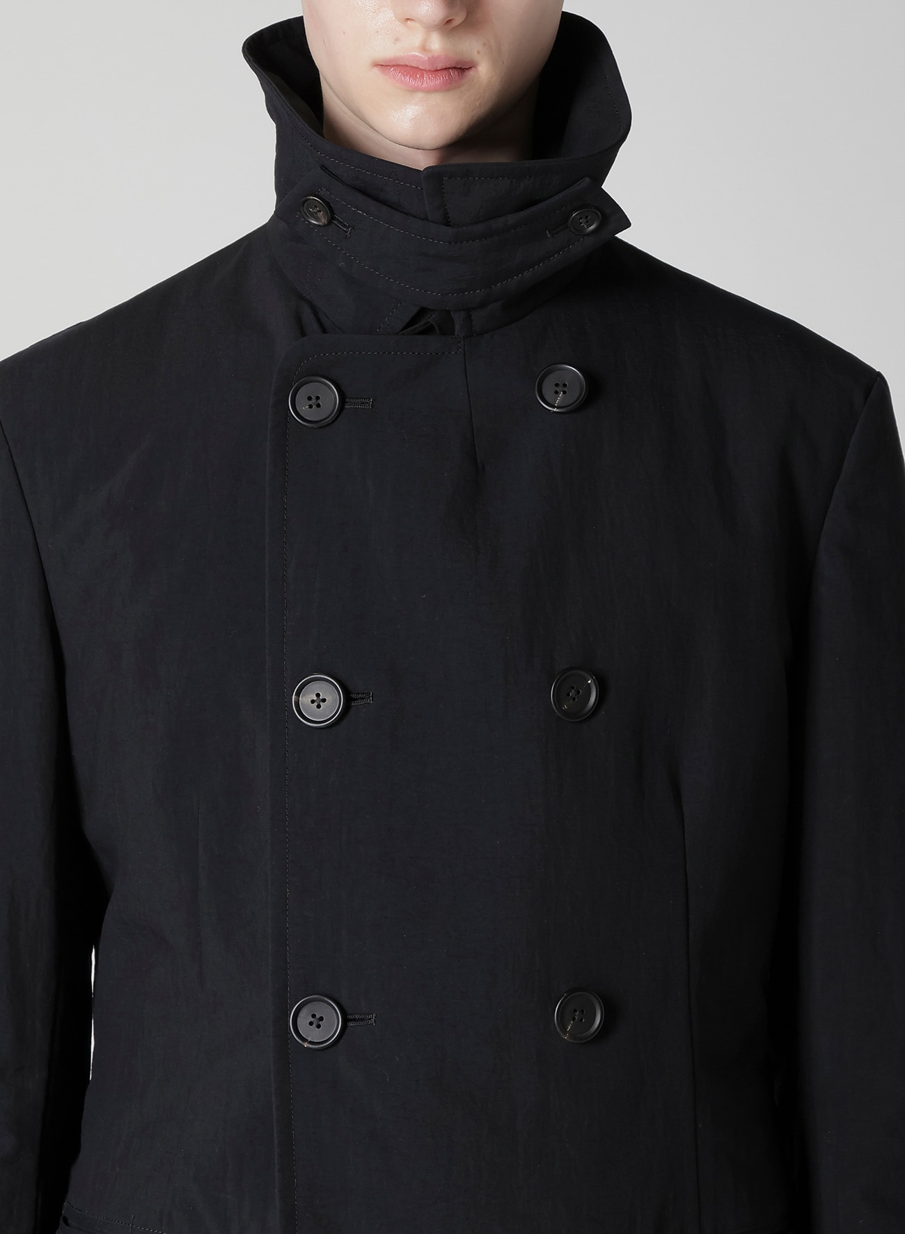 NYLON TASLAN PEACOAT WITH THINSULATE_6