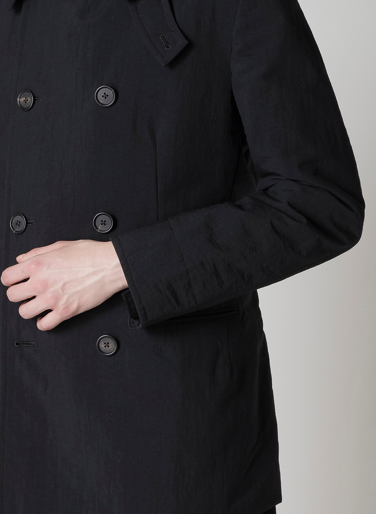NYLON TASLAN PEACOAT WITH THINSULATE_7