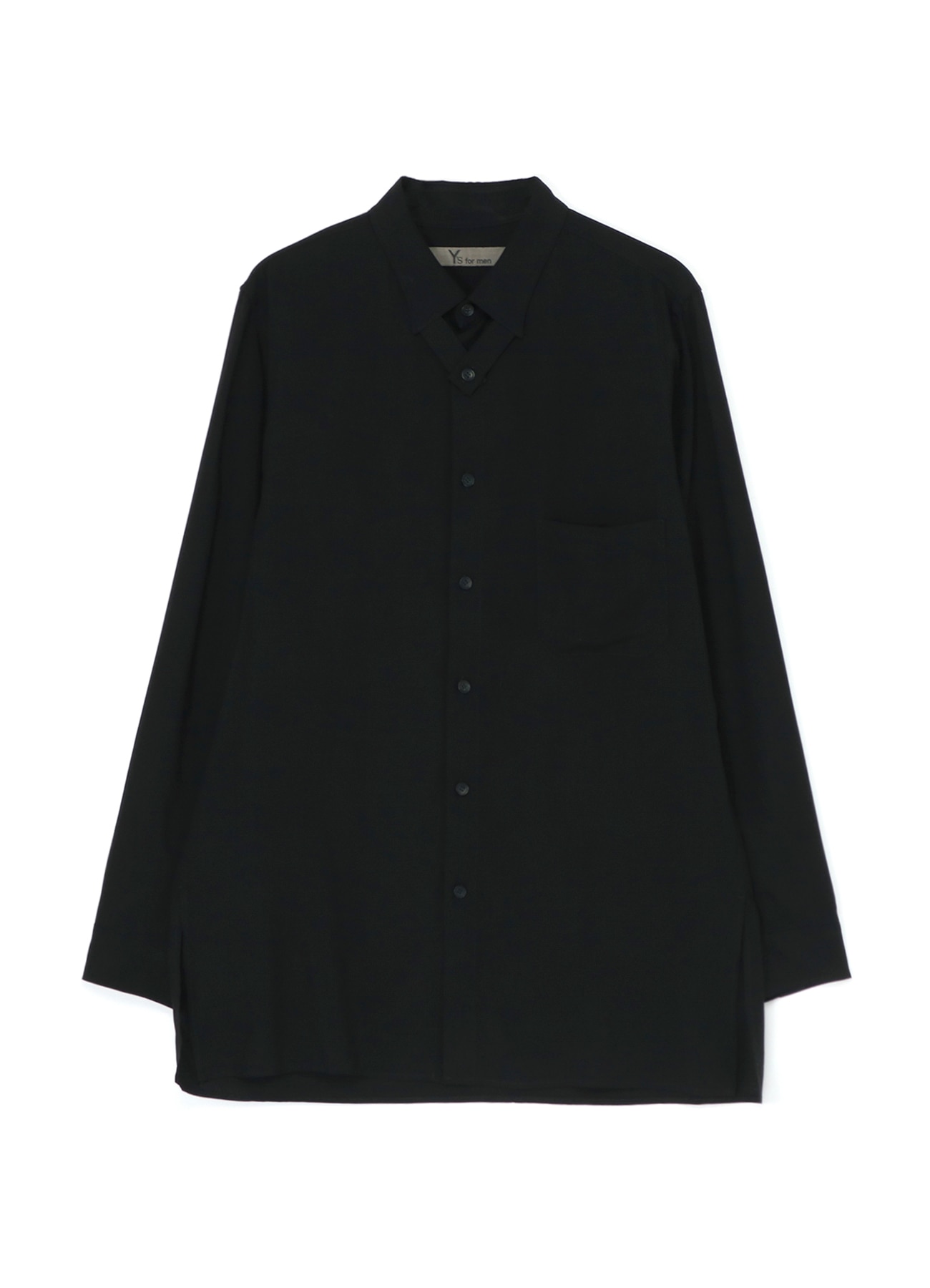 RAYON CAMBRIC BLOUSE WITH TAB COLLAR
