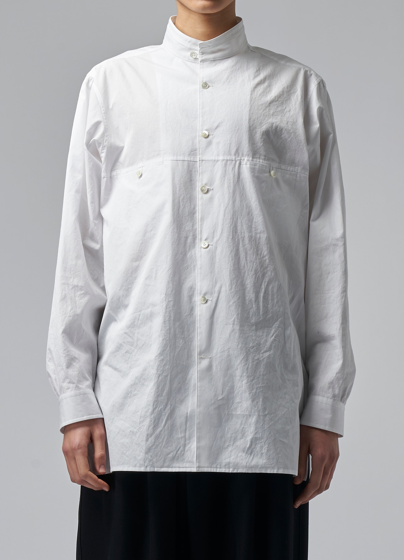 Broad L/S Oversized Band Collar Shirt – Graphpaper