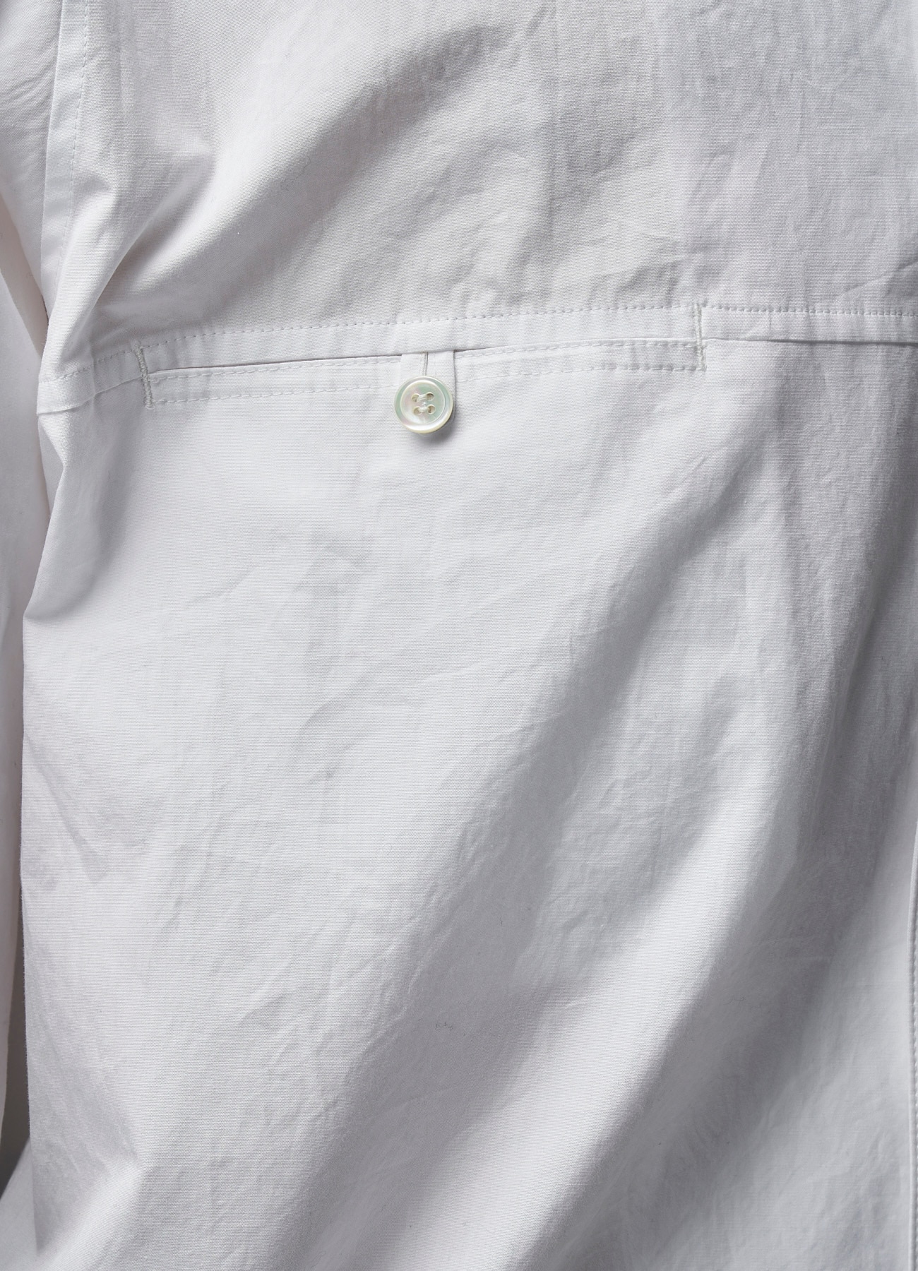 COTTON BROADCLOTH SHIRT WITH STAND UP COLLARS WHITE: Y's for men