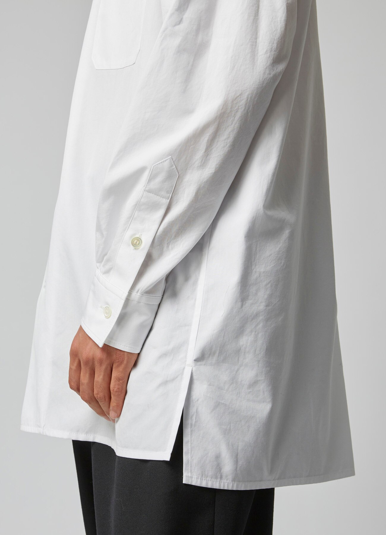CLASSIC COTTON BROADCLOTH SHIRT WITH WIDE SLEEVE PLACKETS(S WHITE): Y's ...