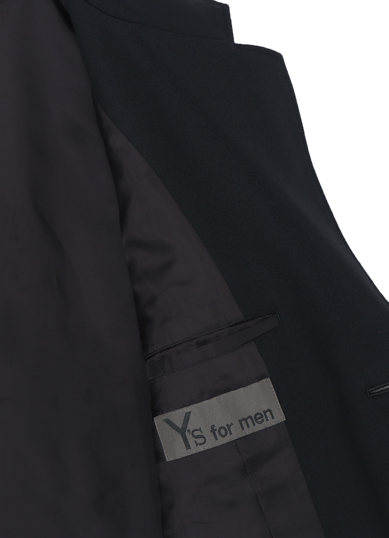 WOOL GABARDINE JACKET WITH FLAP POCKETS(S BLACK): Y's for men