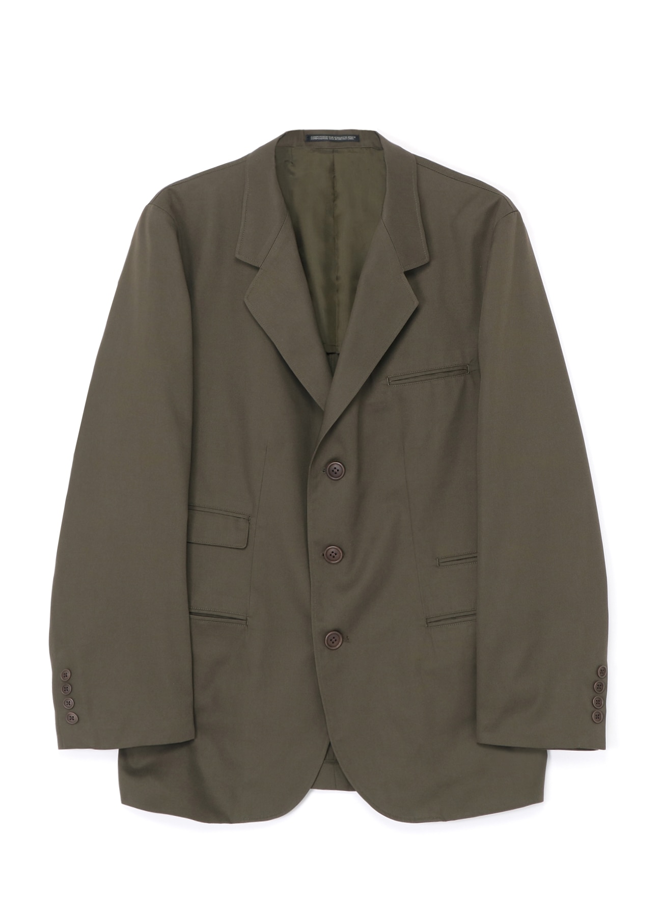 COTTON/POLYESTER TWILL 3-BUTTON JACKET