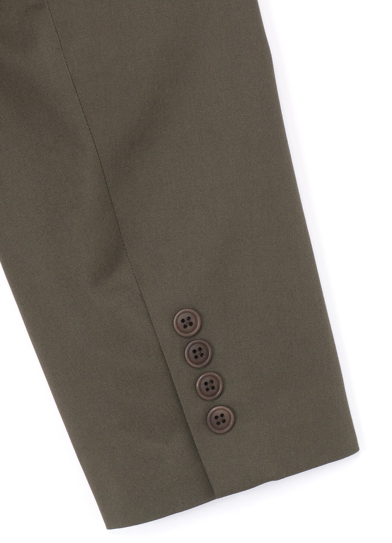 COTTON/POLYESTER TWILL 3-BUTTON JACKET(S Khaki): Y 