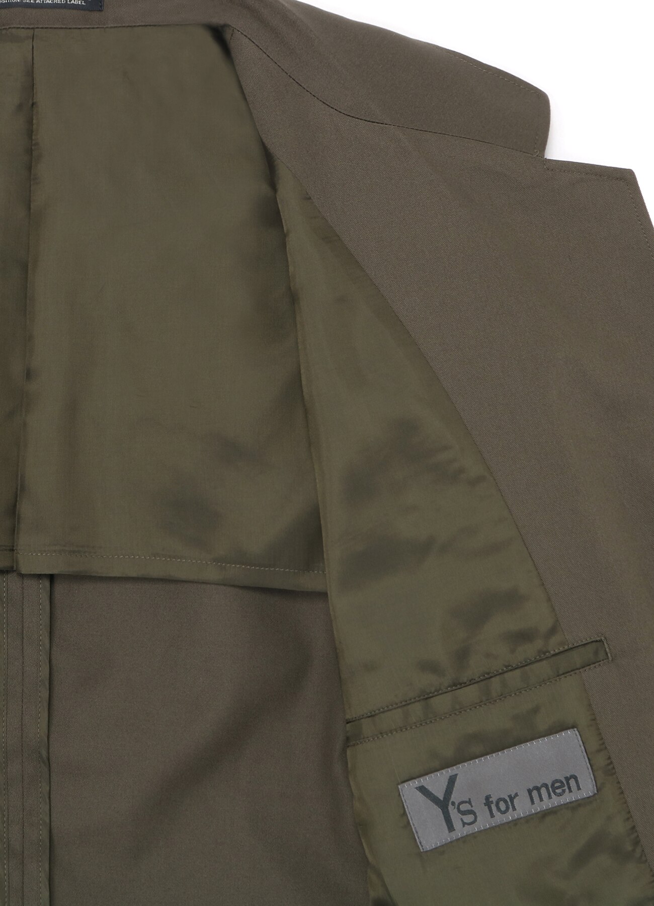 COTTON/POLYESTER TWILL 3-BUTTON JACKET(S Khaki): Y 