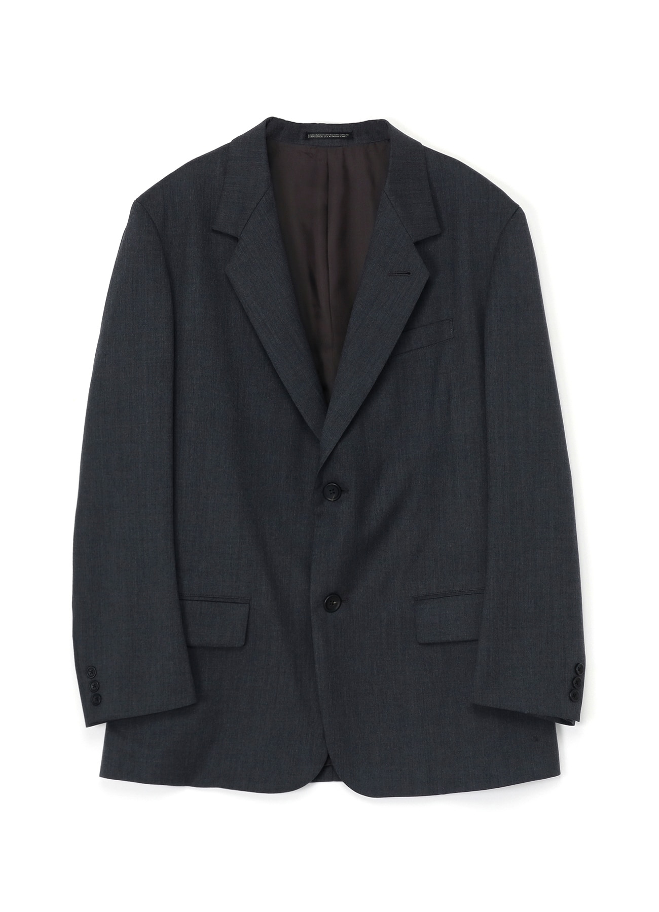 WOOL GABARDINE 2-BUTTON JACKET(S Gray): Y's for men｜WILDSIDE