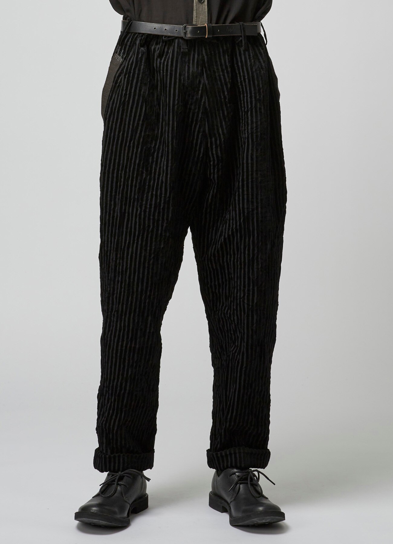 Black and outlet grey striped pants