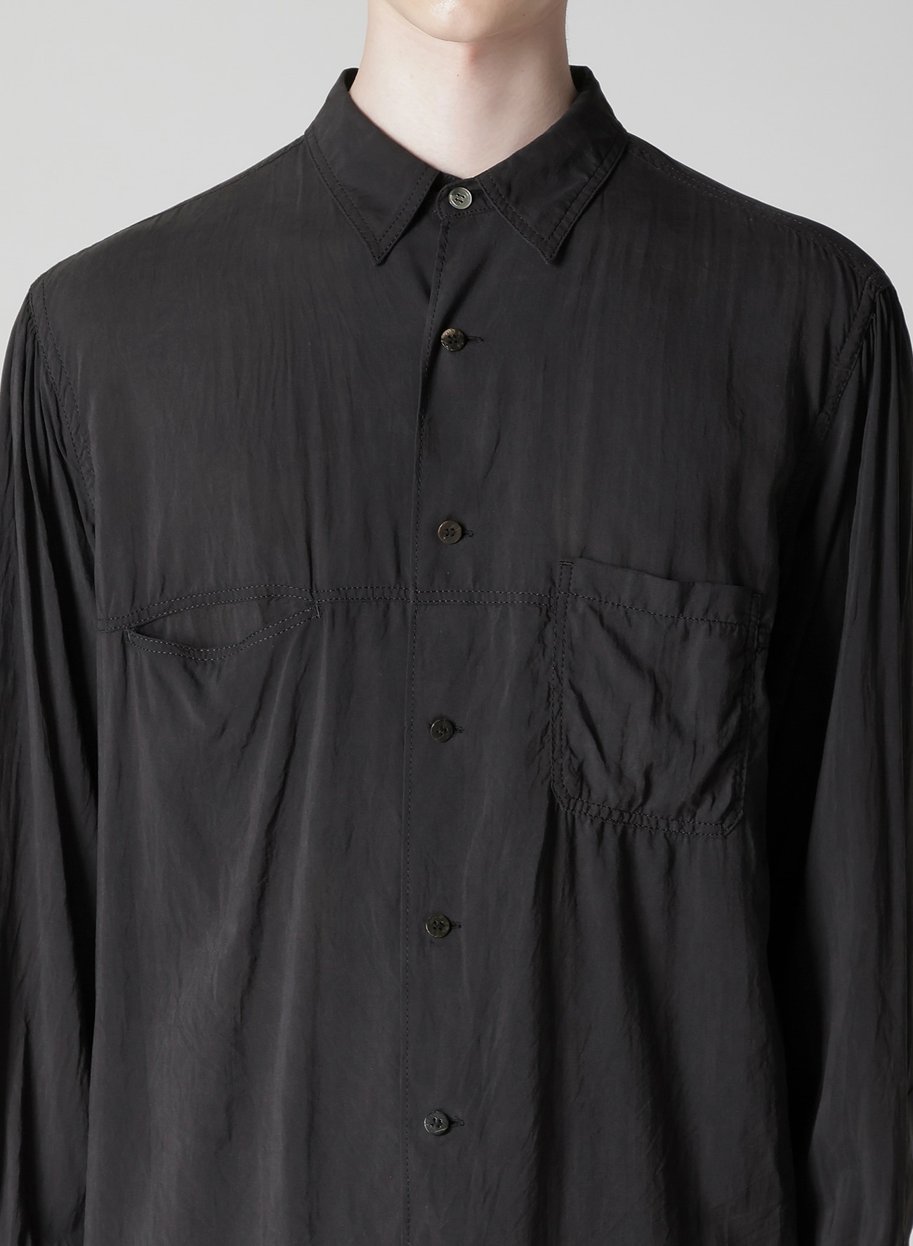 CELLULOSE OZONE SHIRT WITH CHAIN STITCH_4