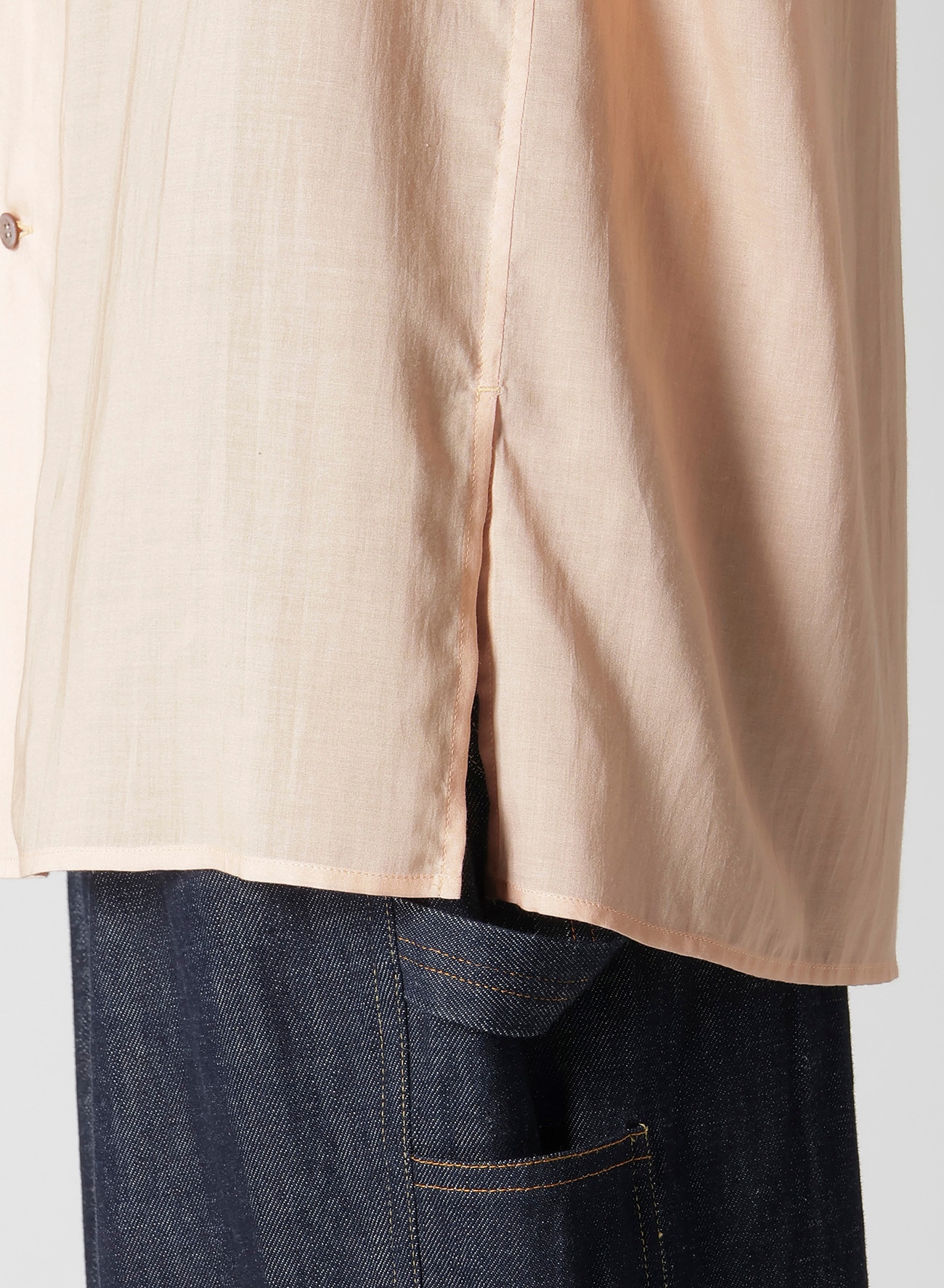 SALMON PINK OPEN-COLLARED SHIRT WITH LARGE RED FLOWER_7