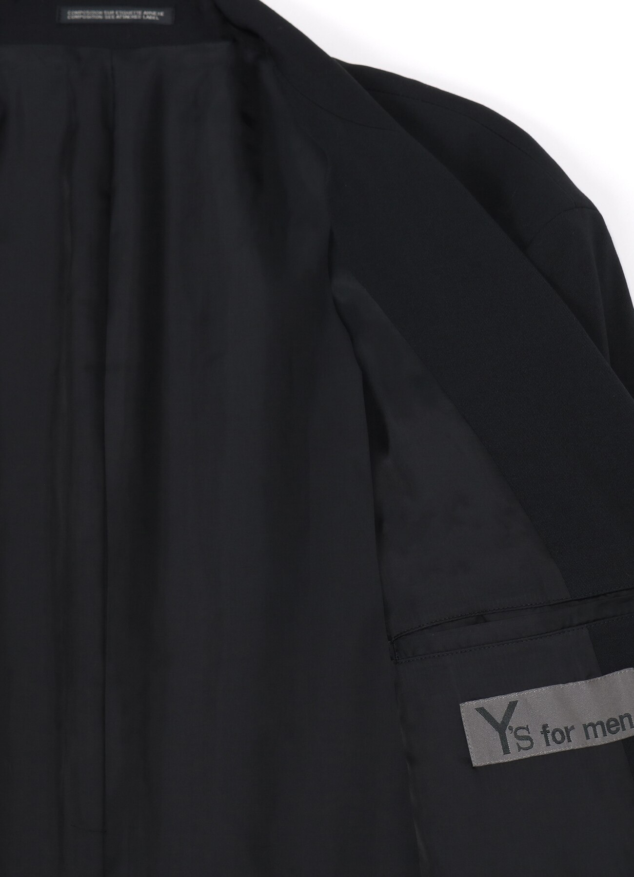 GABARDINE LAPEL BUCKLE TAB JACKET(XS Black): Y 