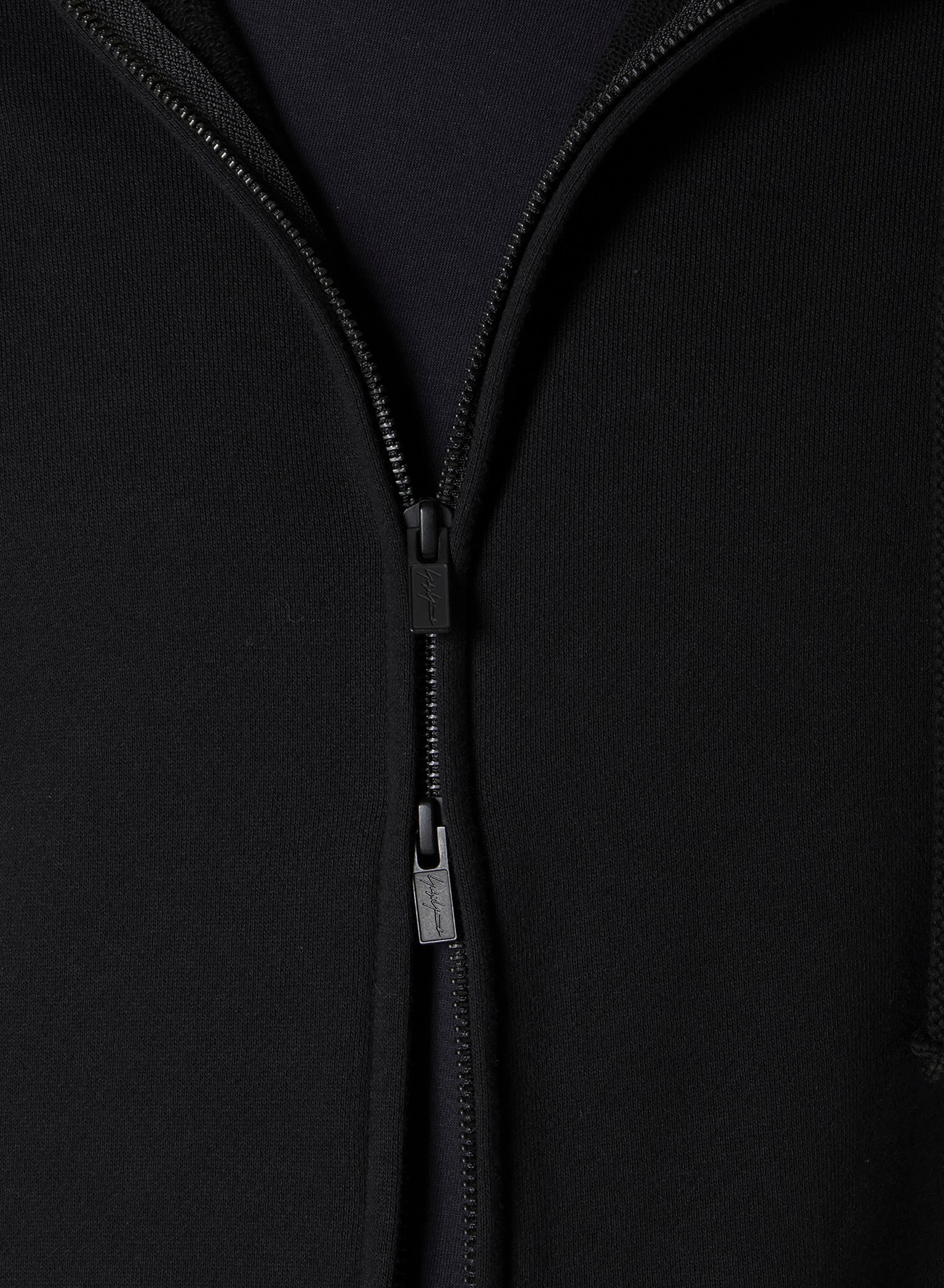 FLEECE HOODIE WITH LOGO PRINT(FREE SIZE Black): Y's for men