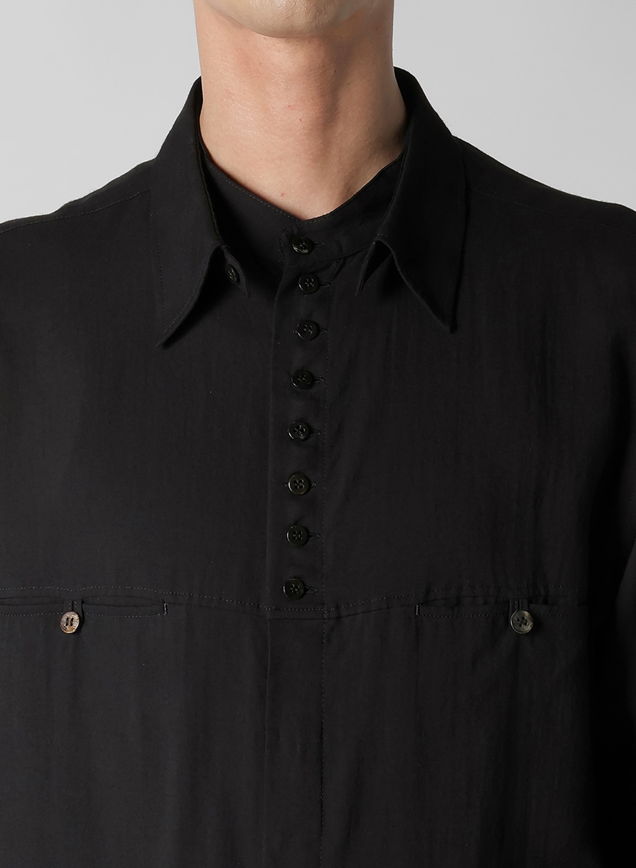 January 11, 10:00(JST) Release】CELLULOSE LAWN BUTTON SHIRT WITH SPARE COLLAR_5