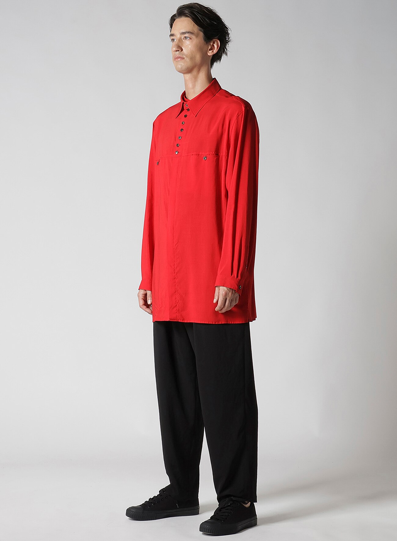 RAYON LAWN BUTTON SHIRT WITH SPARE COLLAR_10