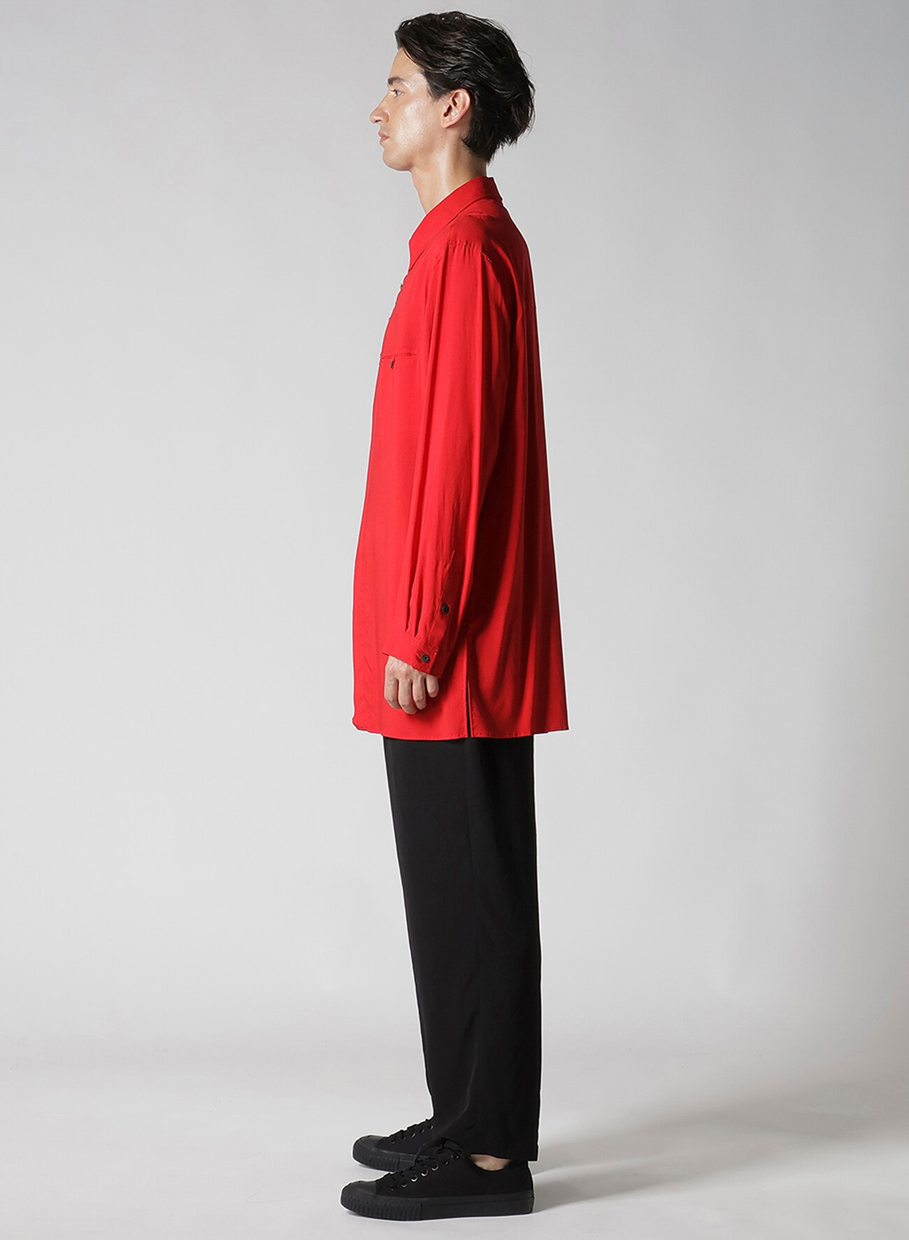 RAYON LAWN BUTTON SHIRT WITH SPARE COLLAR_11