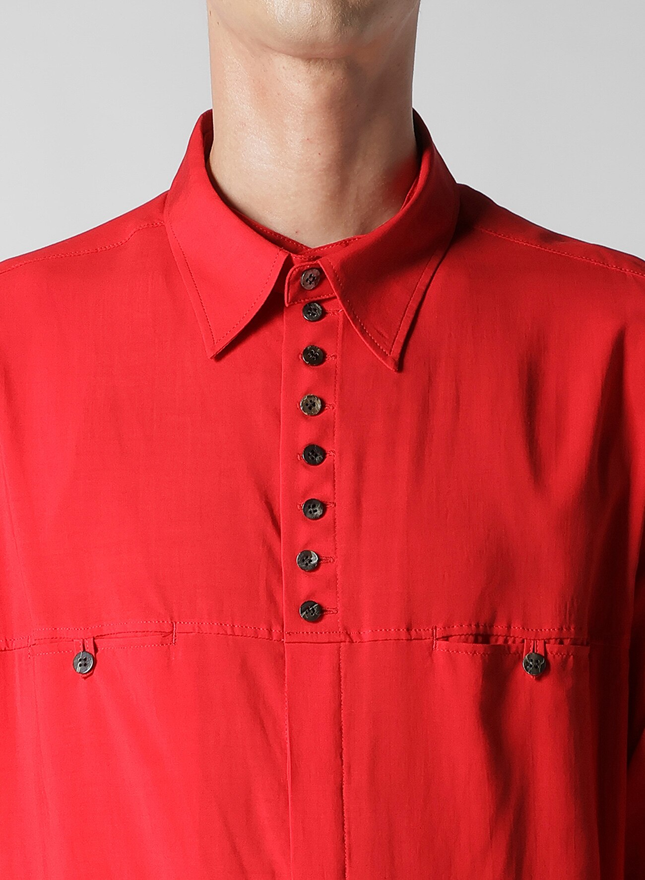RAYON LAWN BUTTON SHIRT WITH SPARE COLLAR_4