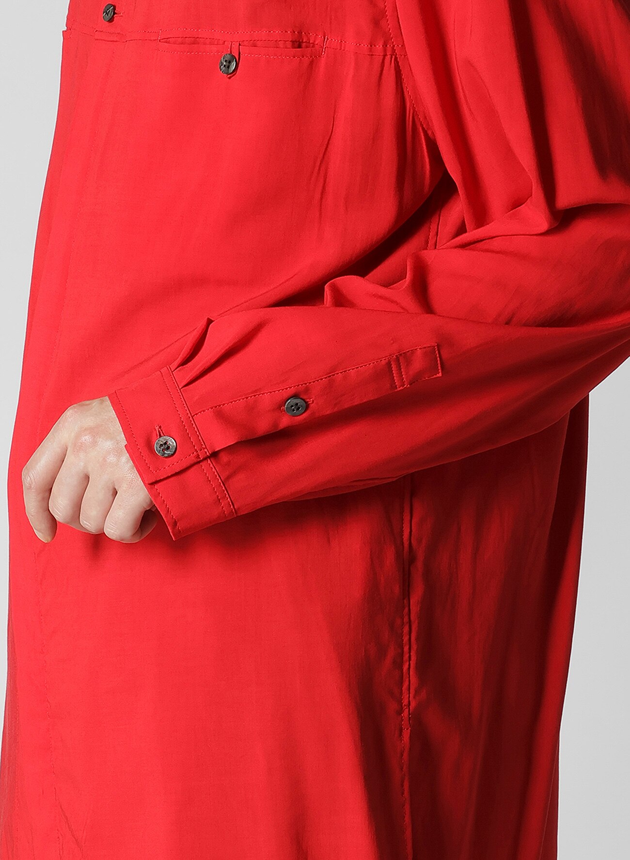 RAYON LAWN BUTTON SHIRT WITH SPARE COLLAR_6