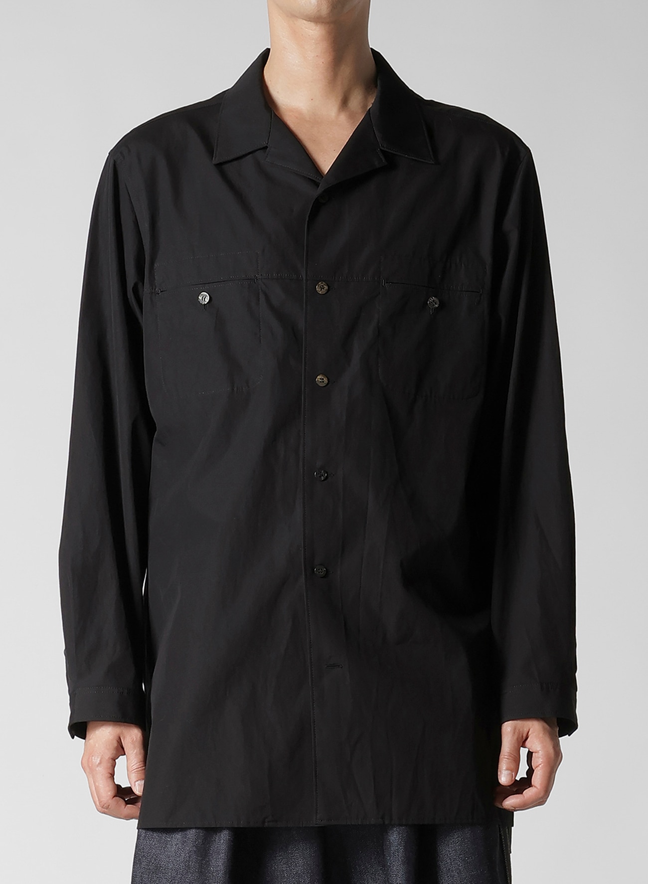 100/2 BROAD SHIRT WITH OPEN COLLAR_1