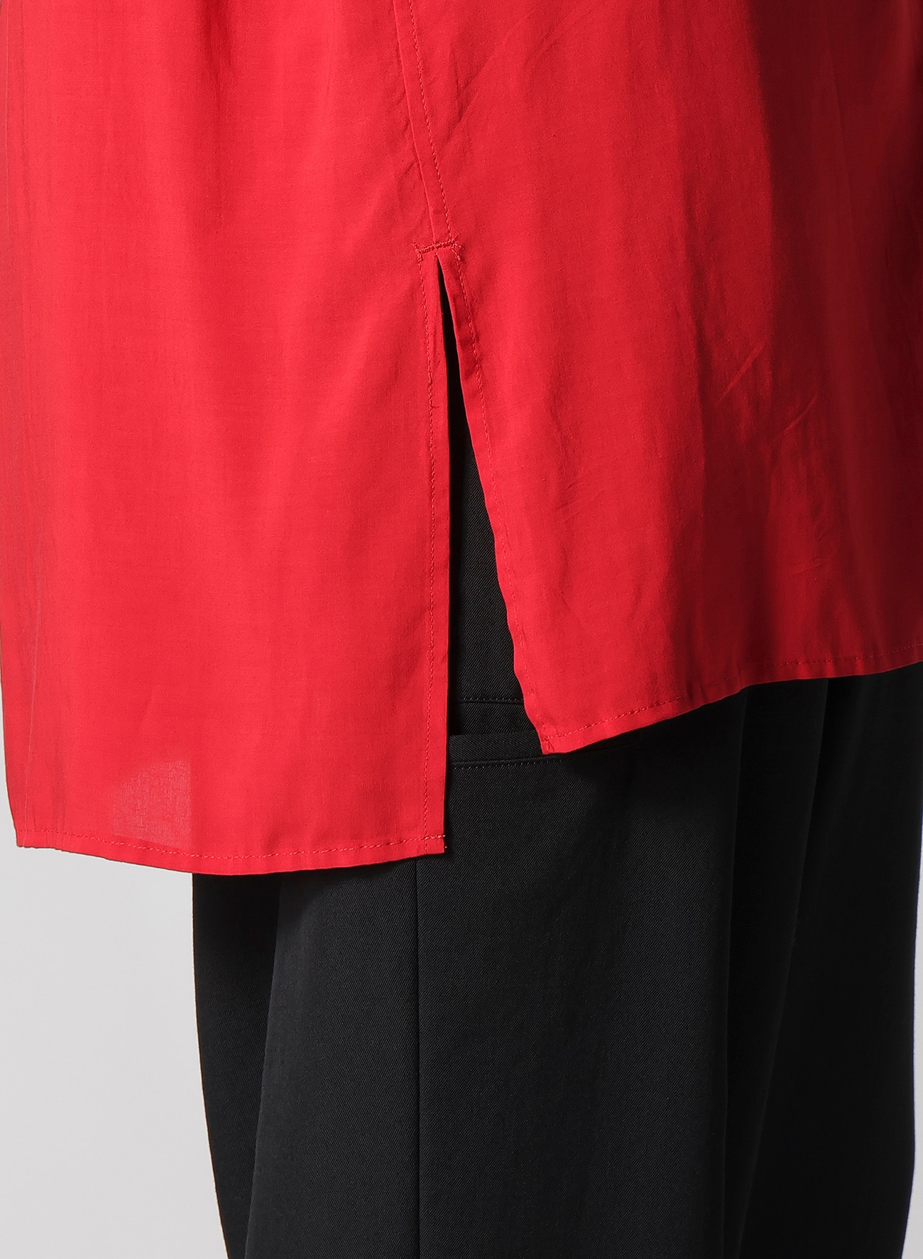 RAYON LAWN SHIRT WITH OPEN COLLAR_5