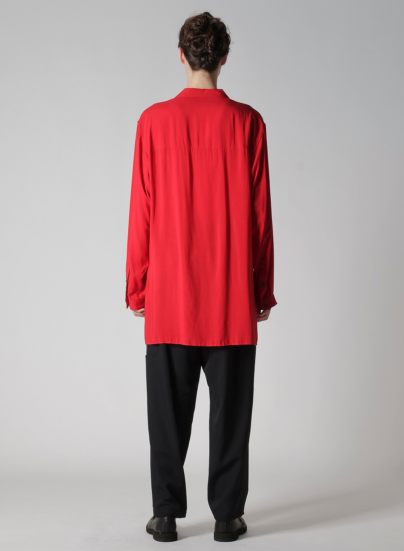 RAYON LAWN SHIRT WITH OPEN COLLAR_9