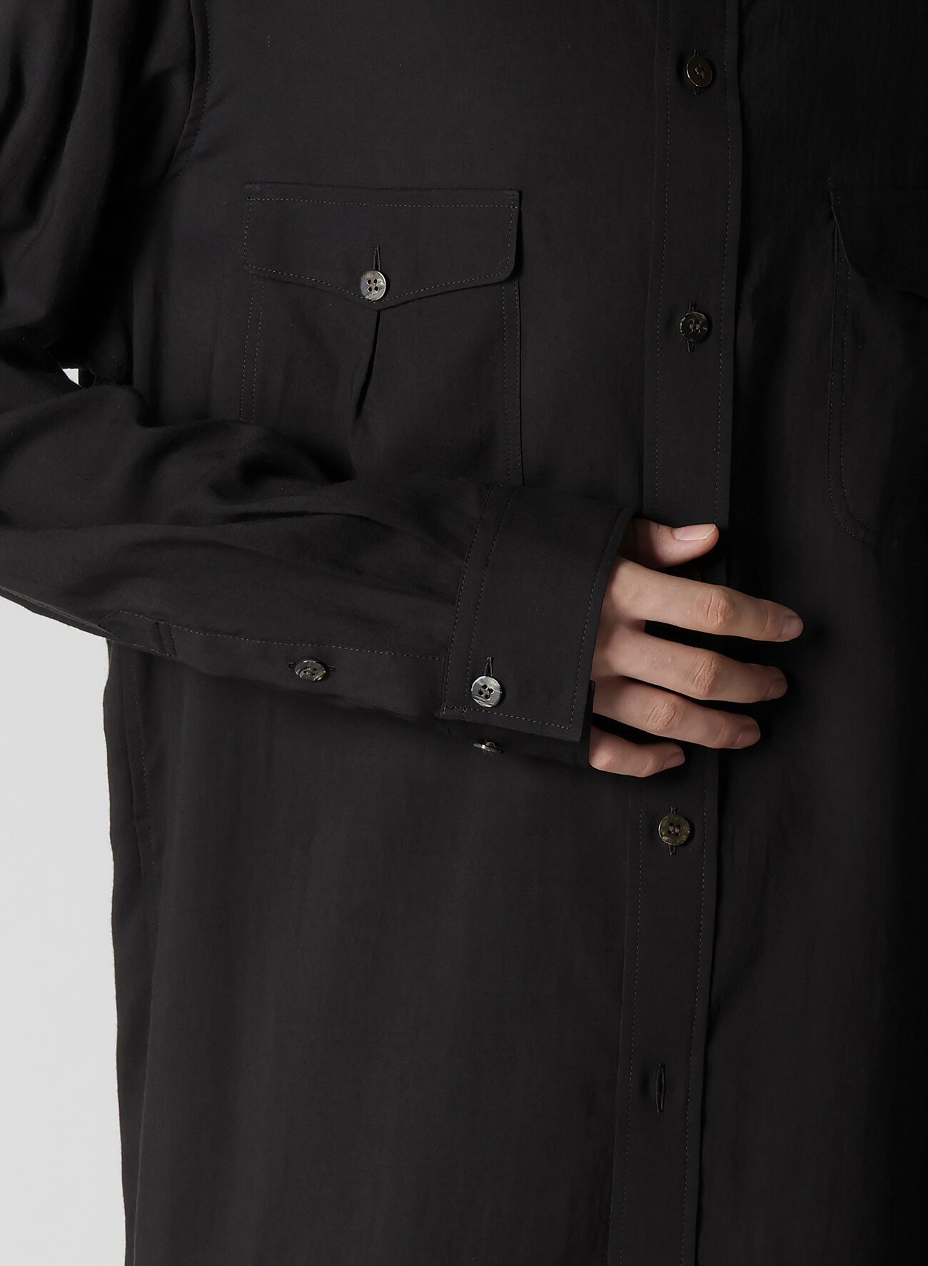 January 11, 10:00(JST) Release】CELLULOSE LAWN SHIRT WITH OUT POCKET_3