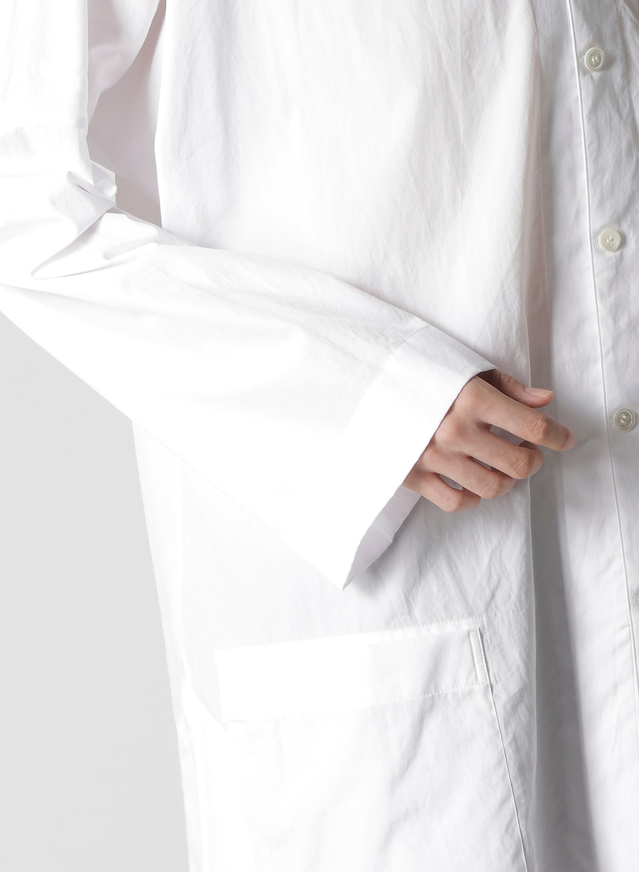 100/2 BROAD SHIRT WITH STAND COLLAR_3