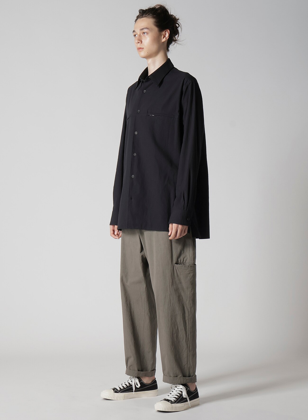 COTTON HEMP BROAD SHIRT WITH ZIP POCKET_10