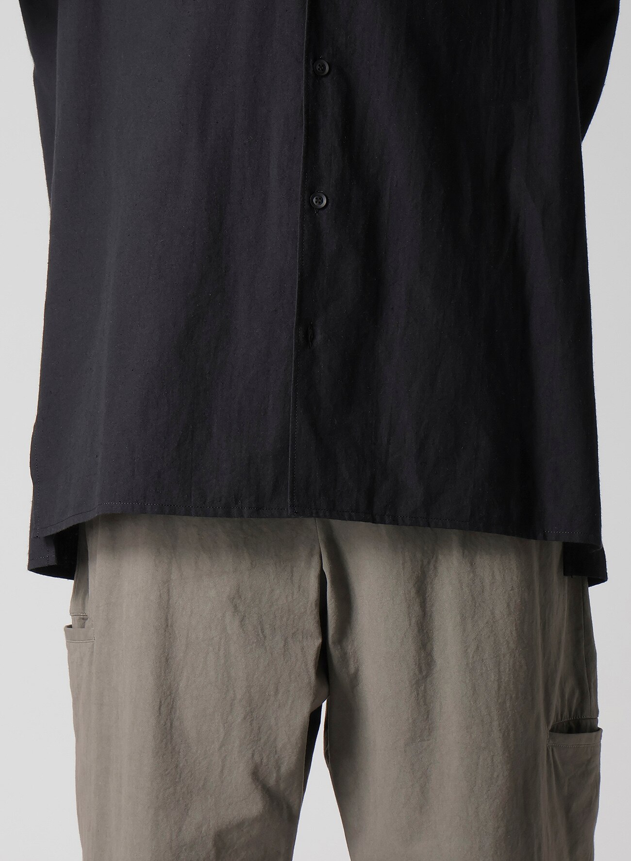 COTTON HEMP BROAD SHIRT WITH ZIP POCKET_7