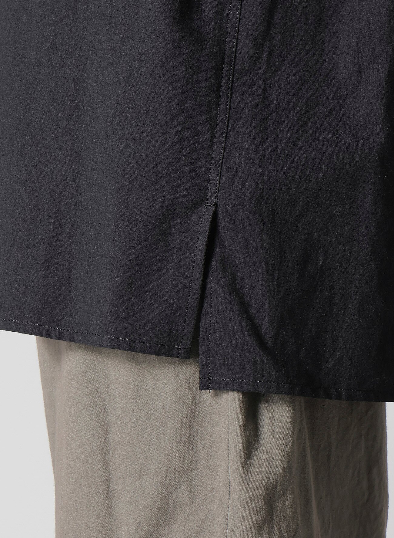 COTTON HEMP BROAD SHIRT WITH ZIP POCKET_8