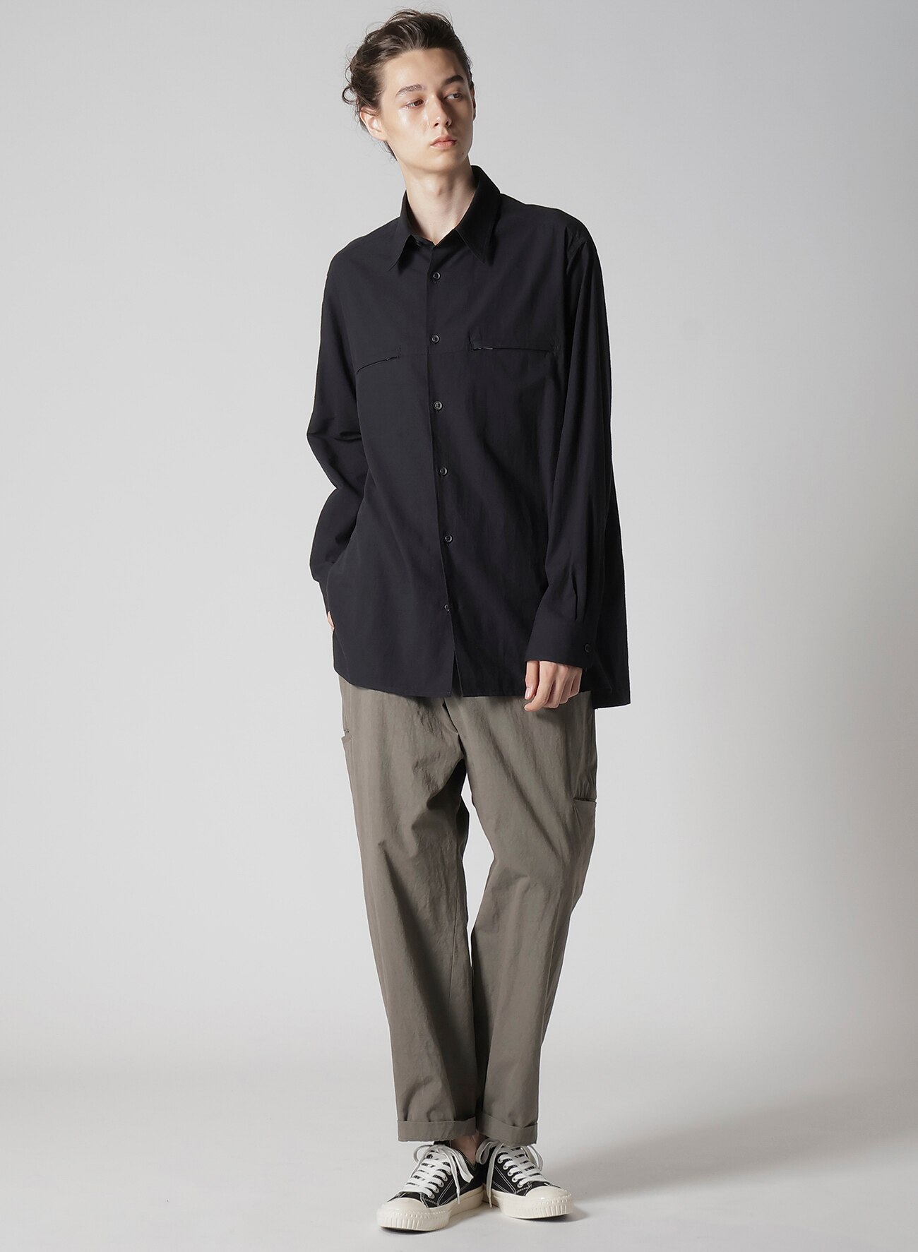 COTTON HEMP BROAD SHIRT WITH ZIP POCKET_9