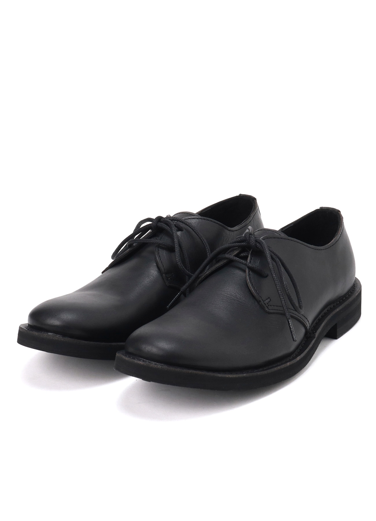 OIL WAX LEATHER PLAIN TOE SHOES