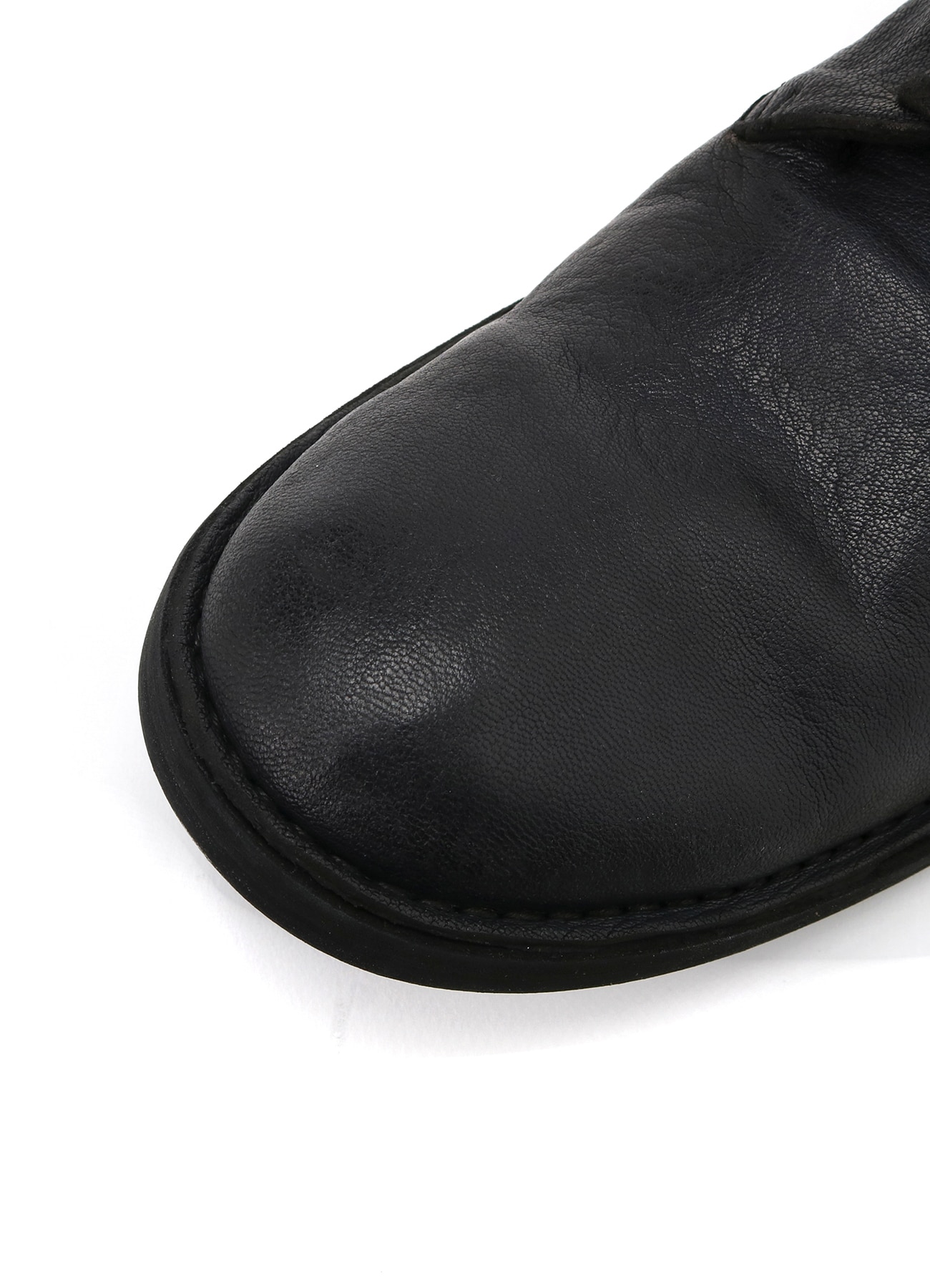 GARMENT DYED GOAT SKIN 3HOLE PLAIN TOE SHOES_5