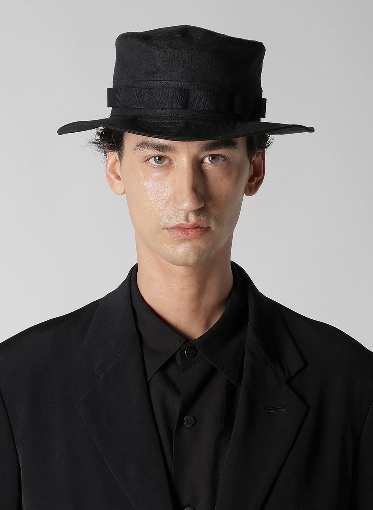 LINEN CLOTH SAFARI HAT(M Black): Y's for men｜WILDSIDE YOHJI