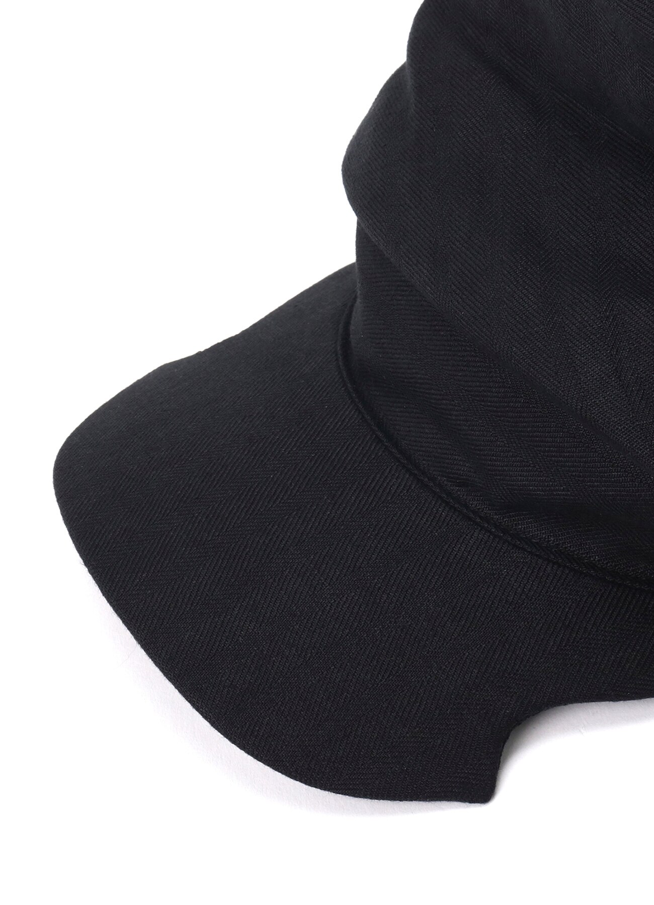 LINEN HERRINGBONE DRAPE CAP(M Black): Y's for men｜WILDSIDE