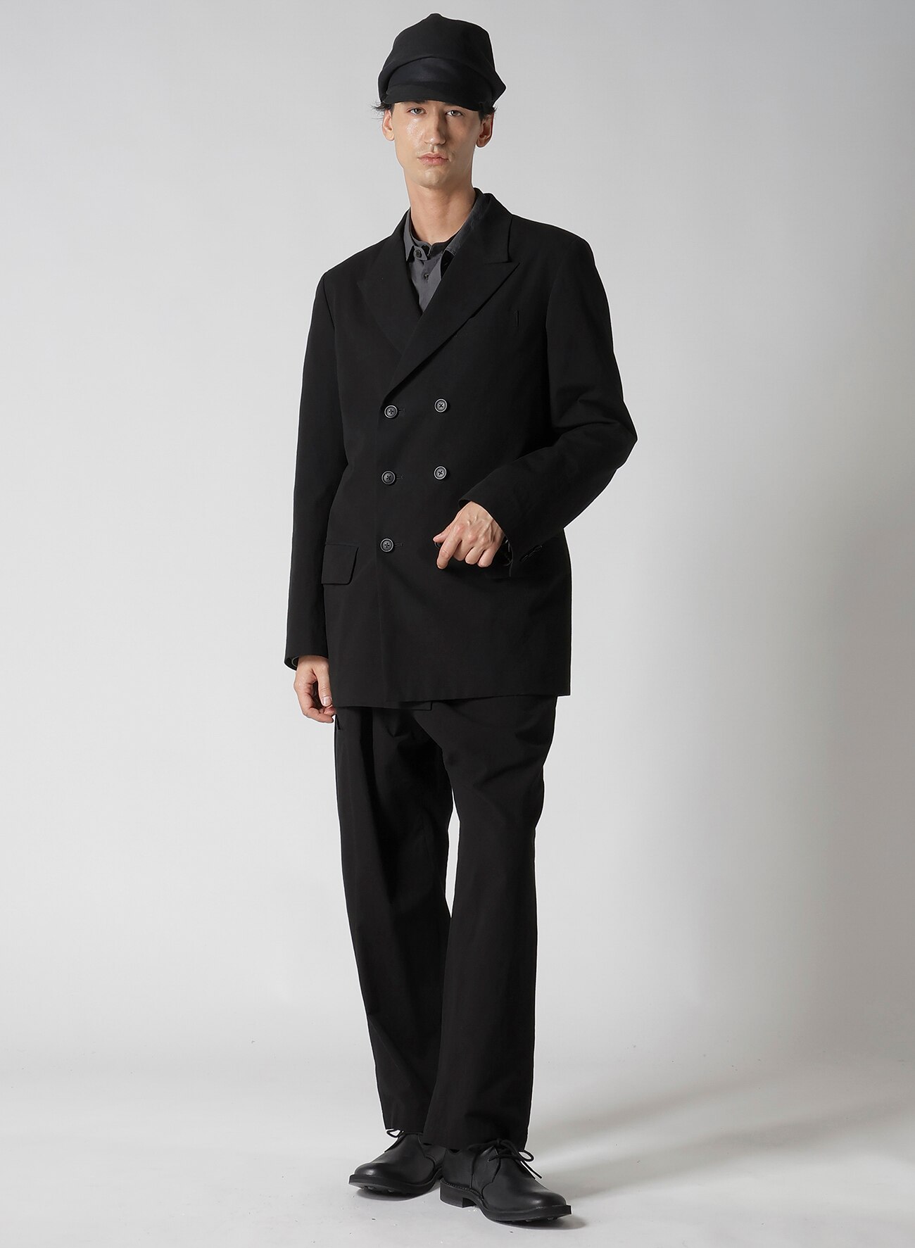 LINEN HERRINGBONE DRAPE CAP_6