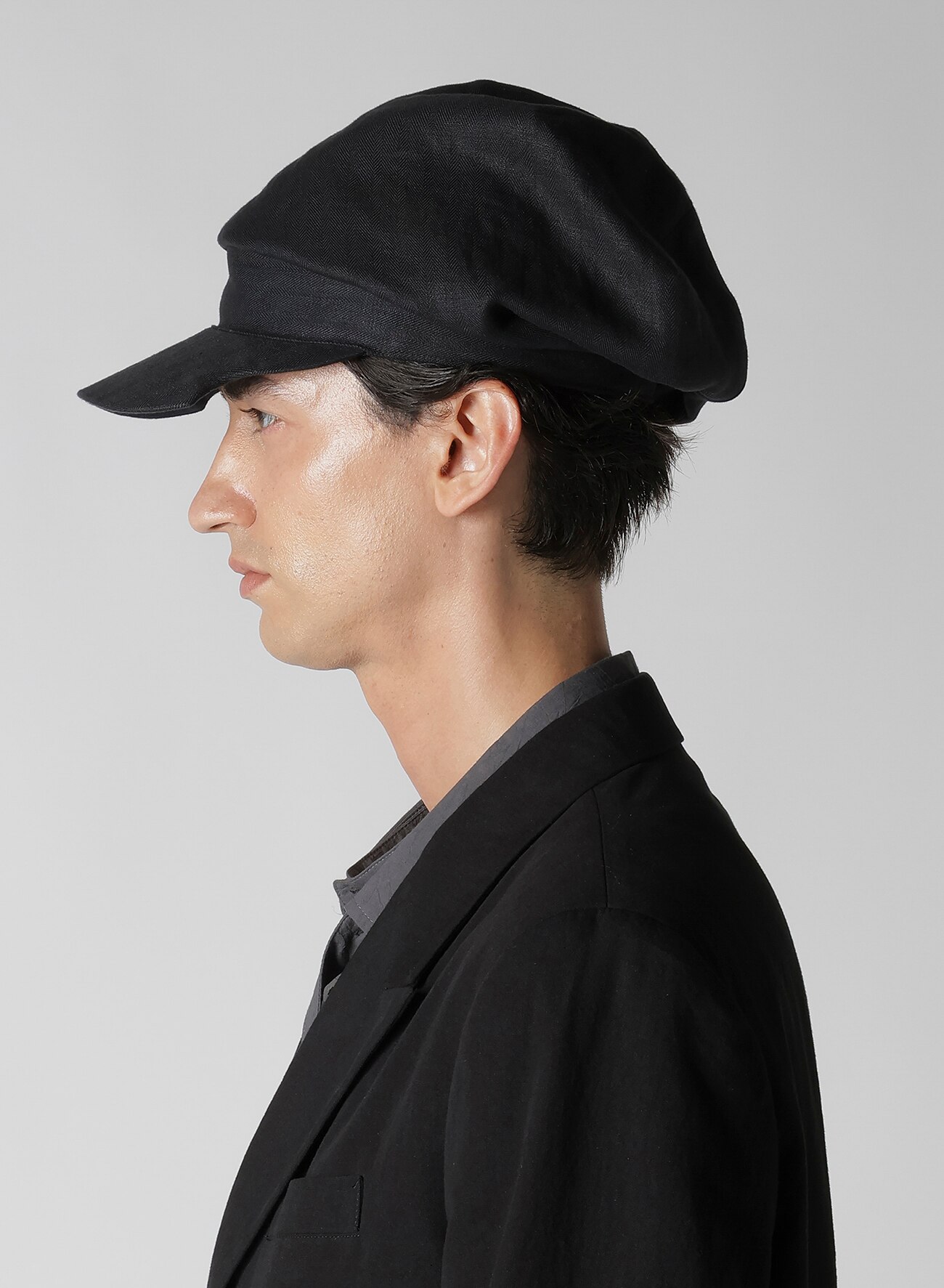 LINEN HERRINGBONE DRAPE CAP_9