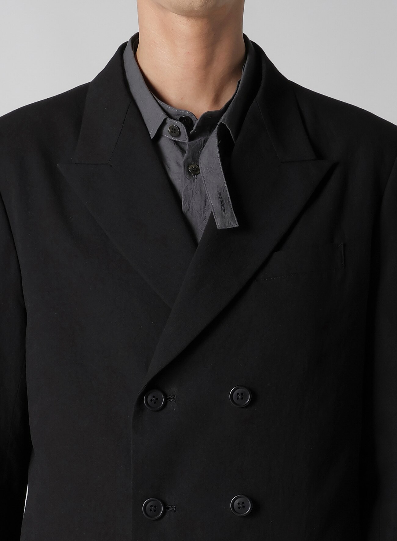 DOUBLE JACKET WITH COTTON LINEN UNEVEN YARN CANVAS_7