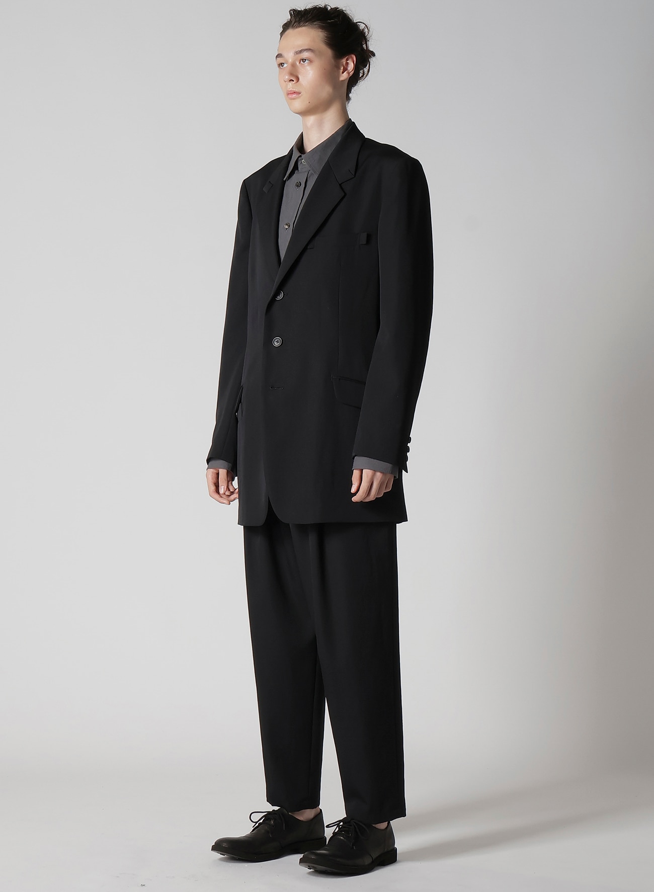 WOOL GABARDINE TURN BACK COLLAR JACKET_8