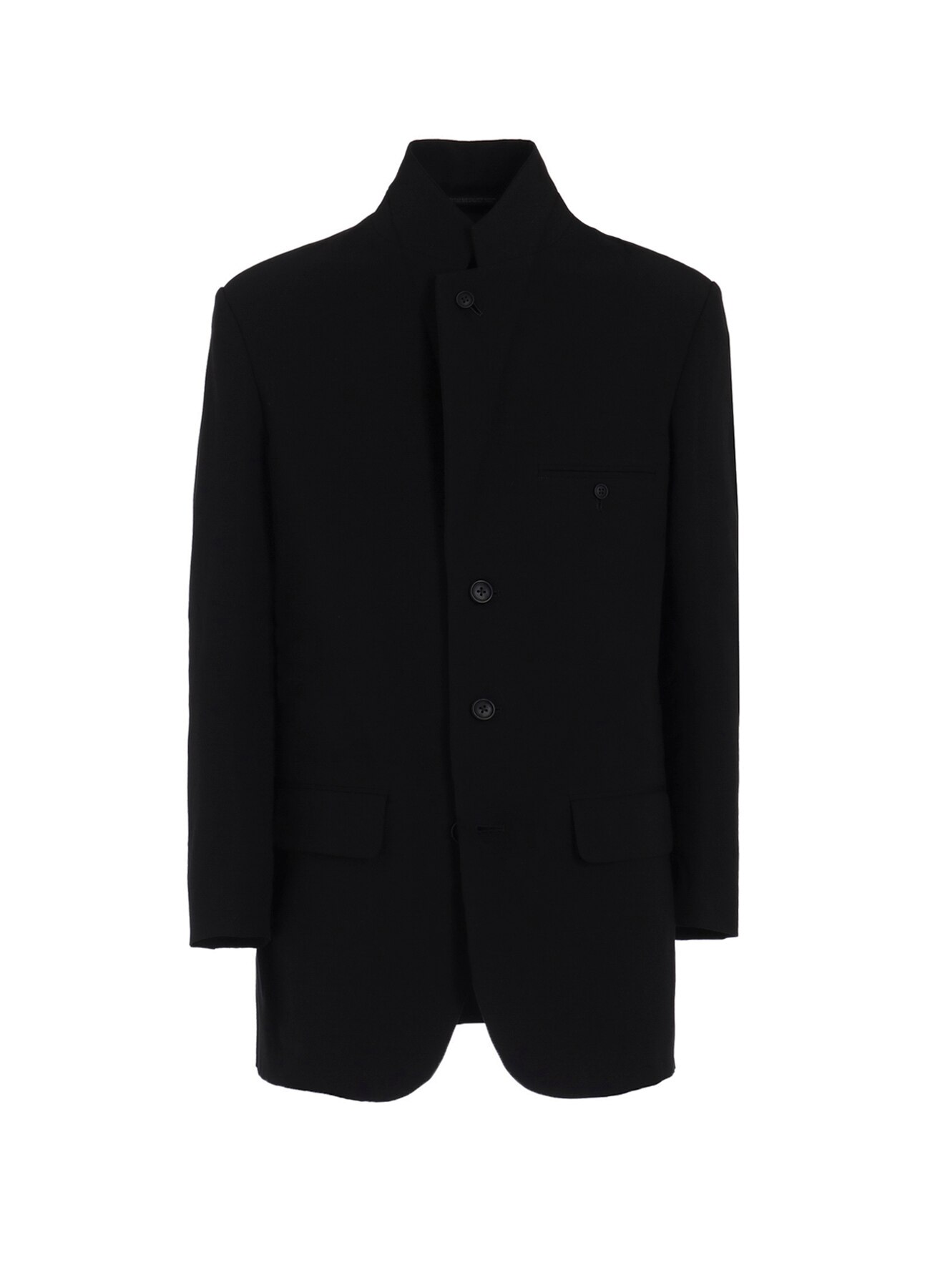 RIGHT DOUBLE RIMMED POCKET JACKET WITH COTTON LINEN UNEVEN YARN CANVAS_2