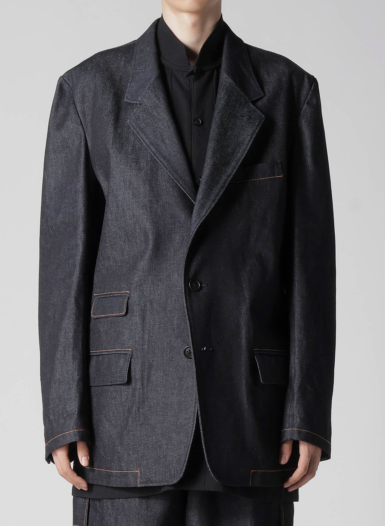 January 11, 10:00(JST) Release] 13oz UNEVEN YARN DENIM JACKET WITH 3-BUTTONS COLOR COMBI_1