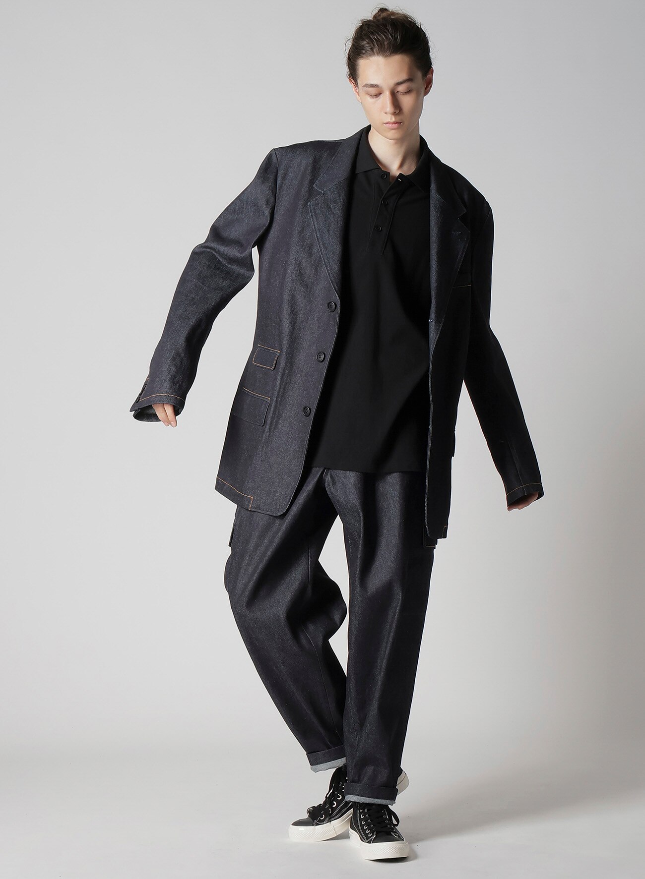 January 11, 10:00(JST) Release] 13oz UNEVEN YARN DENIM JACKET WITH 3-BUTTONS COLOR COMBI_11