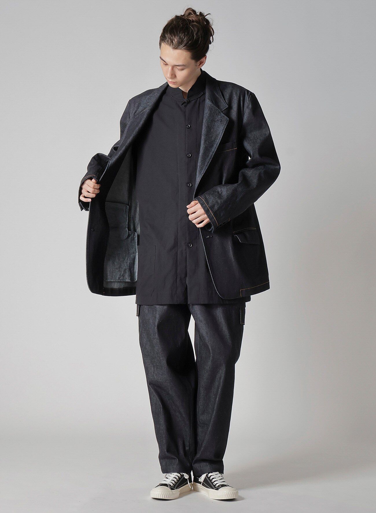 January 11, 10:00(JST) Release] 13oz UNEVEN YARN DENIM JACKET WITH 3-BUTTONS COLOR COMBI_7