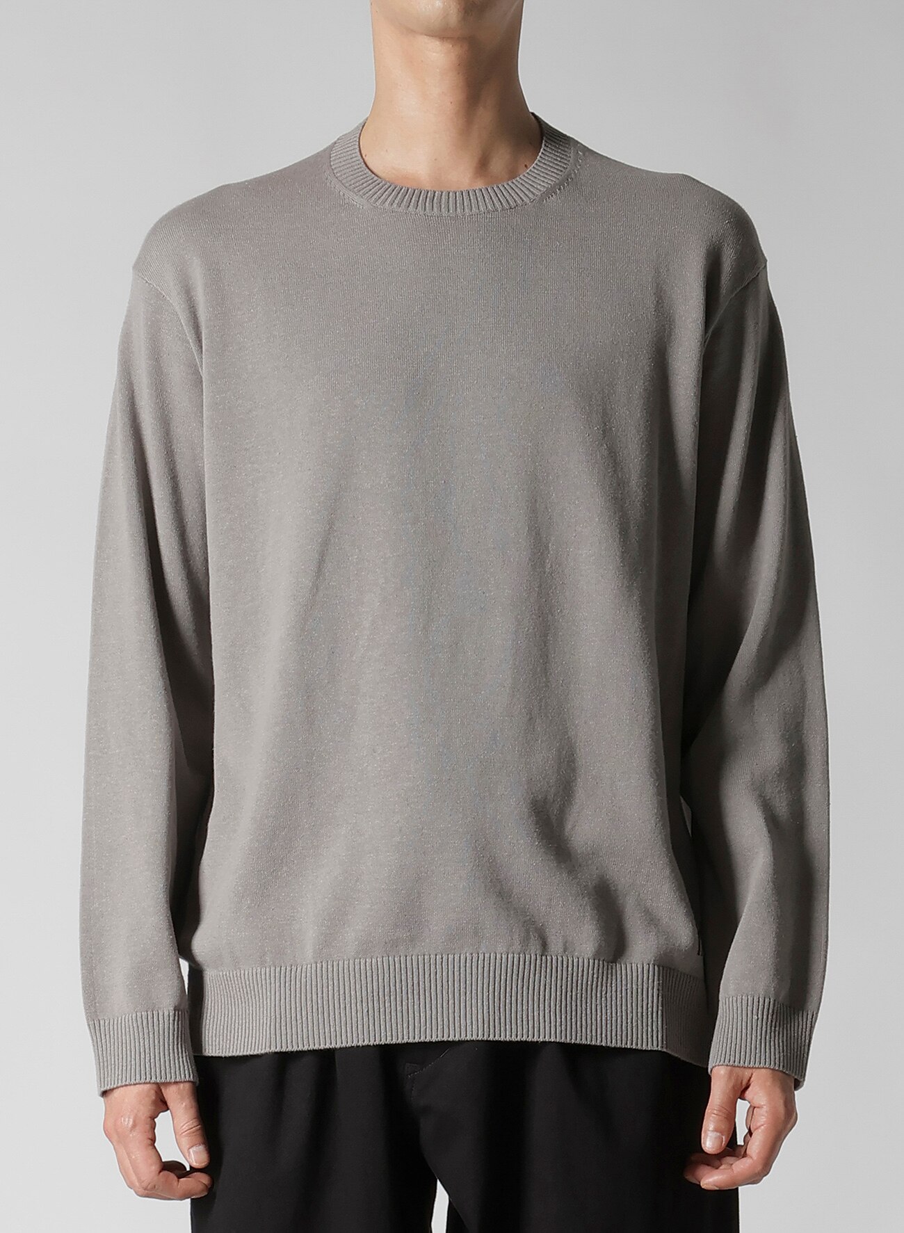 Y's for men INTERSIA LOGO ROUND NECK PULL OVER KNIT_1