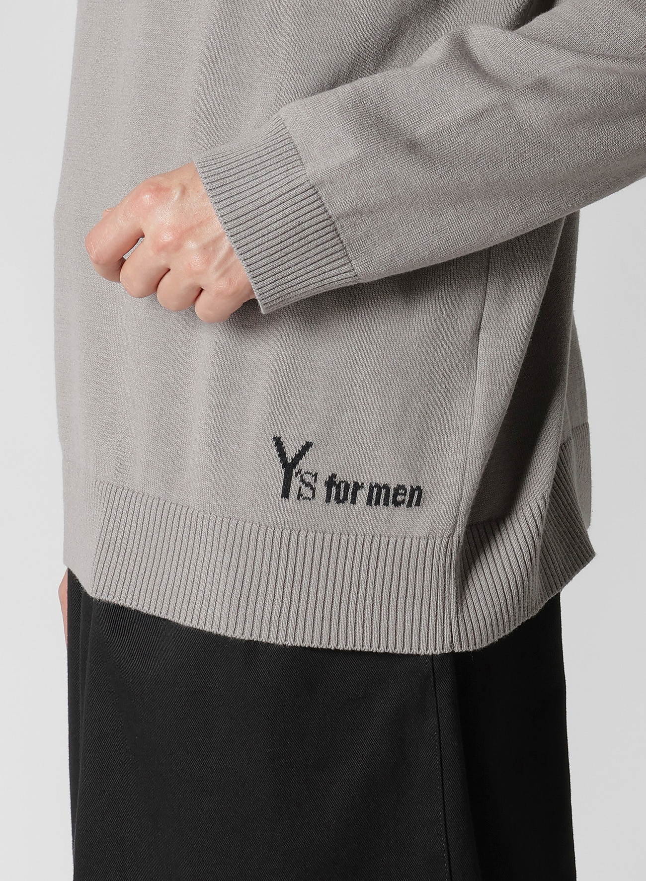 Y's for men INTERSIA LOGO ROUND NECK PULL OVER KNIT_5