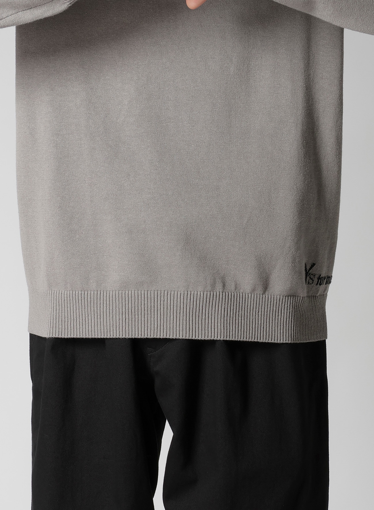 Y's for men INTERSIA LOGO ROUND NECK PULL OVER KNIT_6