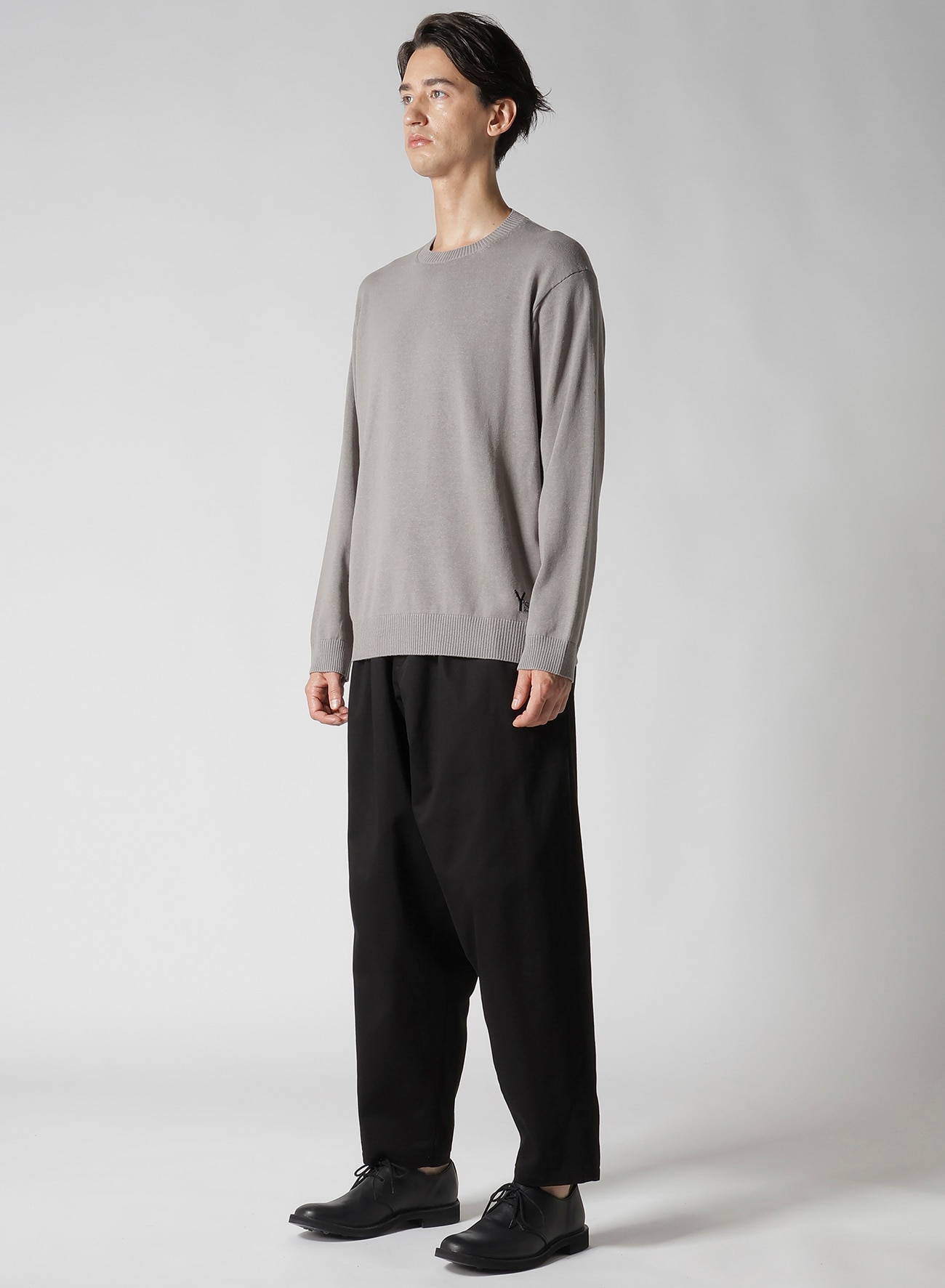 Y's for men INTERSIA LOGO ROUND NECK PULL OVER KNIT_8