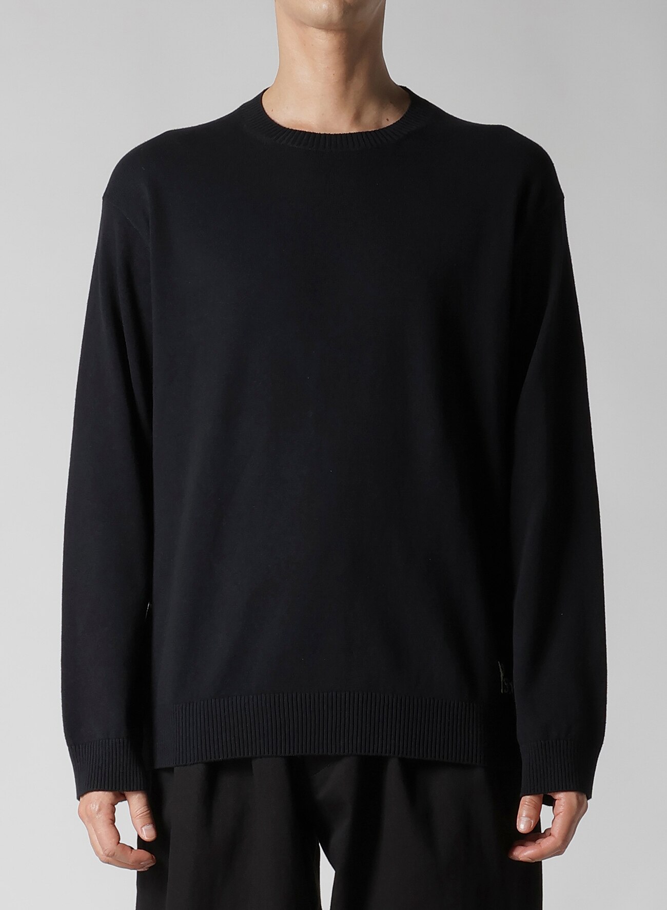 Y's for men INTERSIA LOGO ROUND NECK PULL OVER KNIT_1