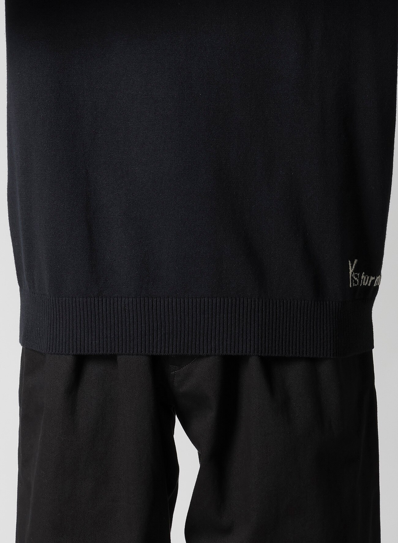 Y's for men INTERSIA LOGO ROUND NECK PULL OVER KNIT_6