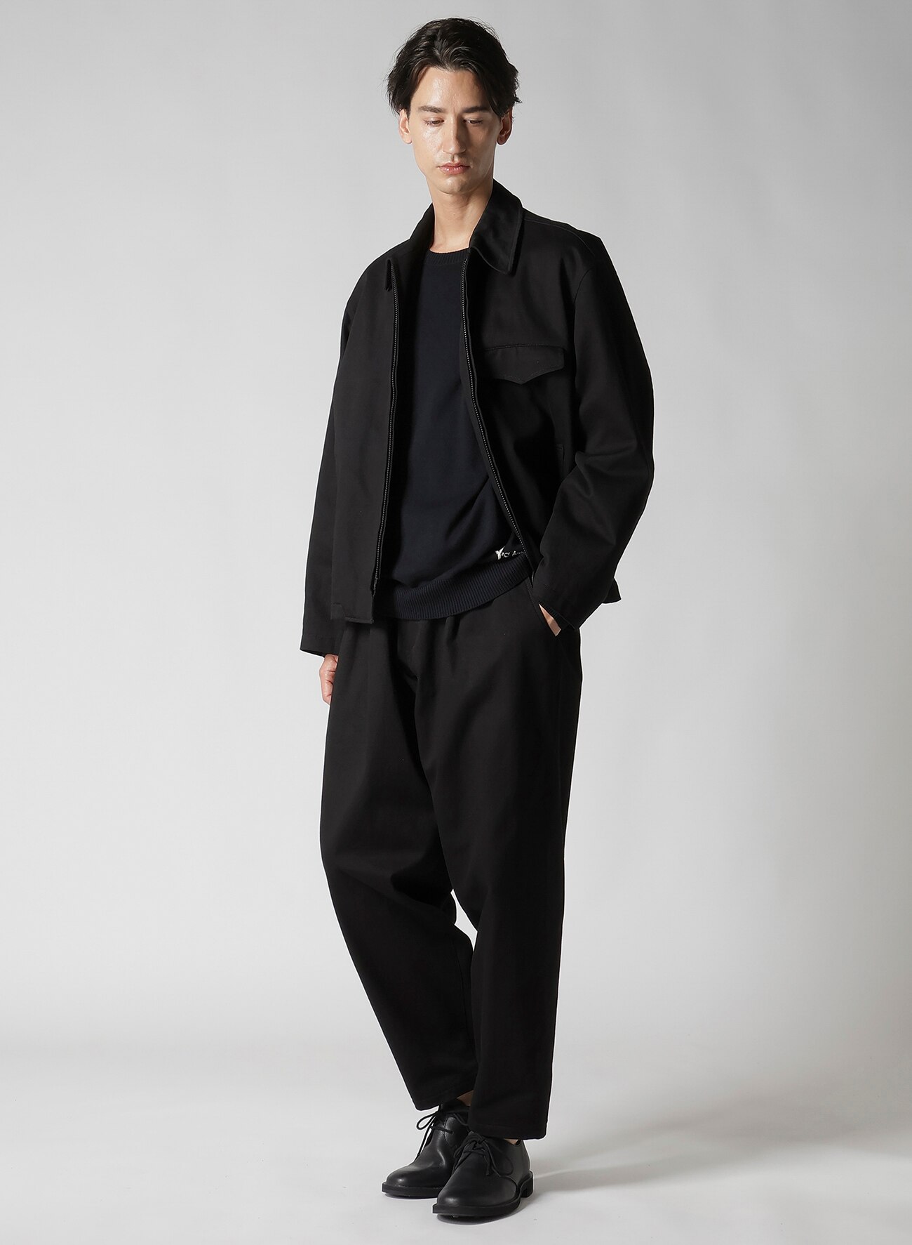 Y's for men INTERSIA LOGO ROUND NECK PULL OVER KNIT_7