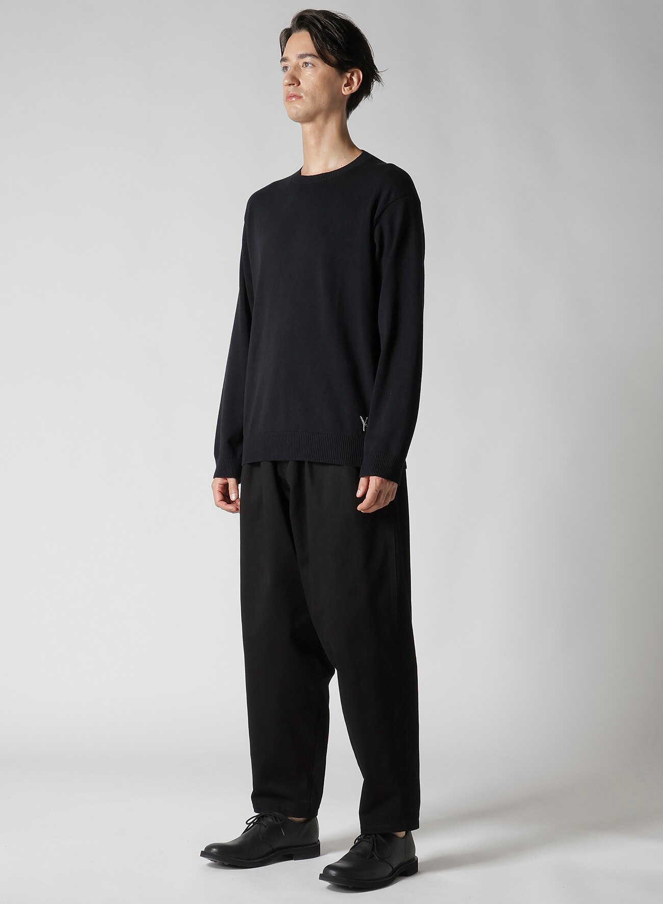 Y's for men INTERSIA LOGO ROUND NECK PULL OVER KNIT_8